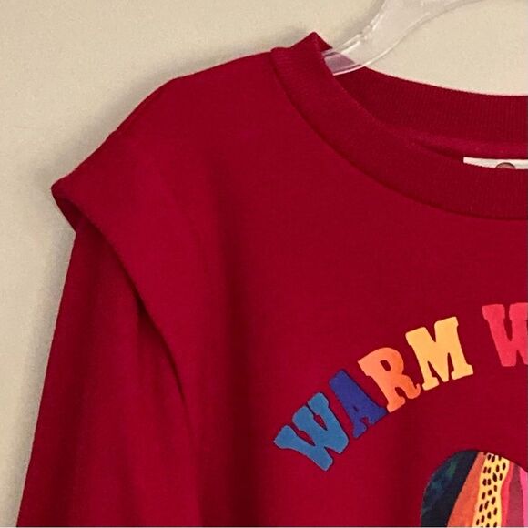 FARM Rio Warm Welcome Sweatdress Sweatshirt Dress Red Rainbow Heart Size M - Picture 7 of 16